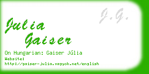 julia gaiser business card
